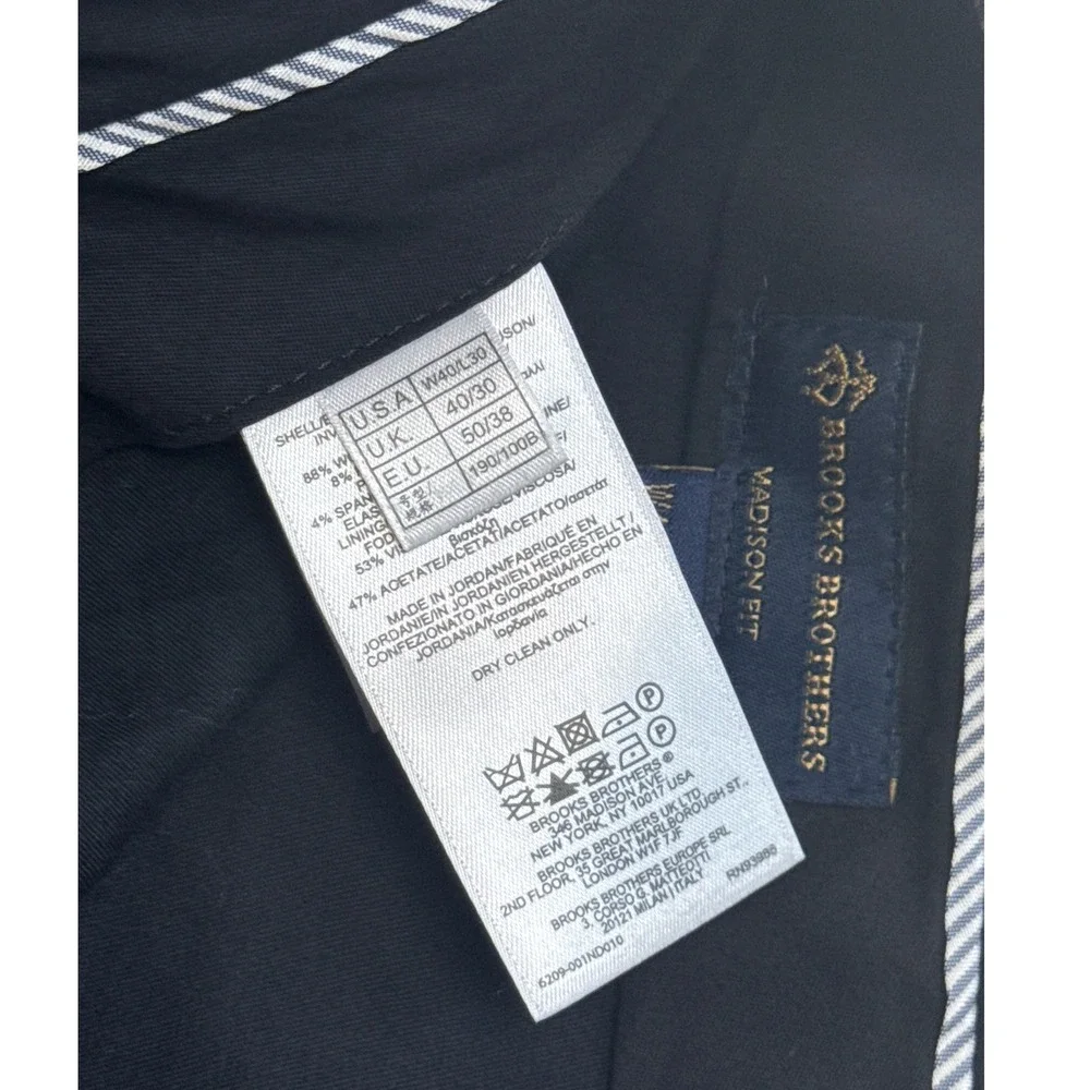 Brooks Brothers Explorer Madison Fit 2-Piece Suit Grey Wool Blend 46R W40 L30